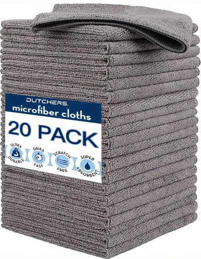 Dutchers® 20 stuks Microvezel schoonmaak doekjes - Wasbaar - Schoonmaakdoekjes - Schoonmaak / Auto microvezeldoekjes