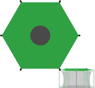 Trampoline afdekking - Zonnescherm hoes - Bescherming buiten - Waterdicht Oxford stof - 42 m - Zwart
