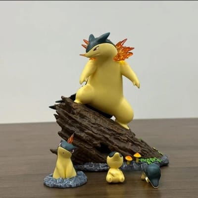 Anime Pokemon Avontuur Figuur Typhlosion Combinatie Actiefiguren PVC Beeld Collectie Model Speelgoed Cadeaus 13cm/5.12in