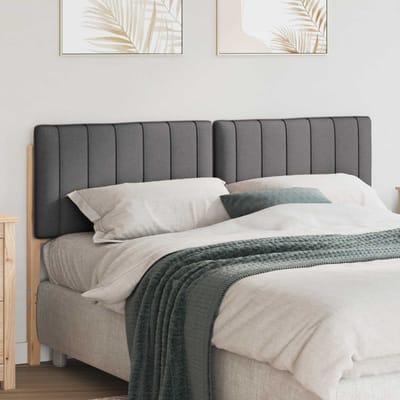 vidaXL - Gestoffeerd - hoofdbord - Bruin - en - Donkergrijs - 160 - cm