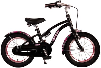 Volare Miracle Cruiser Kinderfiets - Meisjes- 16 inch - Mat Zwart - Prime Collection