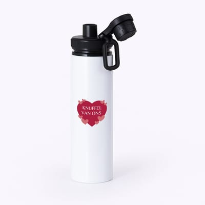 Hacebo® - Knuffel van ons waterfles met draaidop zwart - Liefde - iemand die liefde nodig heeft - verjaardagscadeau - kado - gift - geschenk - water fles - 850ML