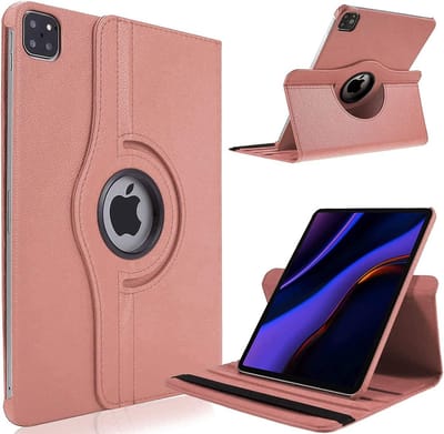 Book Cover Geschikt voor: Apple iPad Pro 13 Inch (2024) Draaibaar Hoesje - Multi stand Case - Rosegoud