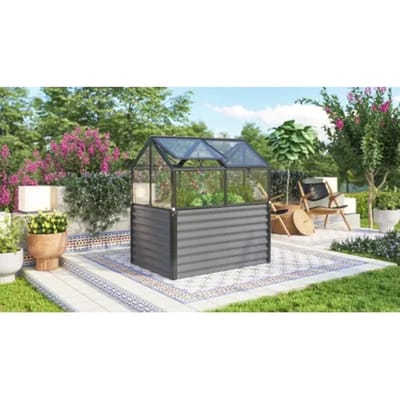 Vitavia Jordi Mini Serre Zwart Aluminium/graniet Gehard Veiligheidsglas 126,7x89x134,5cm