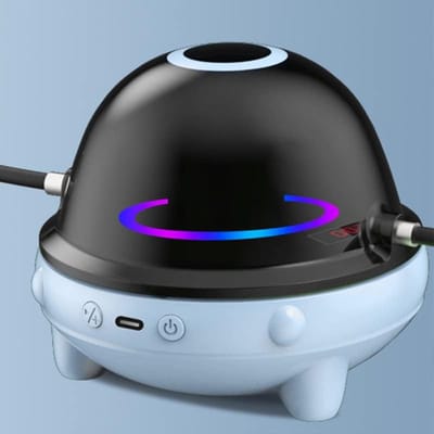 Slimme Springtouwmachine - Slim Teltouw - 1-10 Snelheidsniveaus - Afstandsbediening - Interactief voor Ouder en Kind - Voor Kinderen van 4-12 jaar en Volwassenen - Blauw
