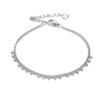 Bijoutheek Armband (sieraad) Schakel Ketting Kleine Balls Zilver