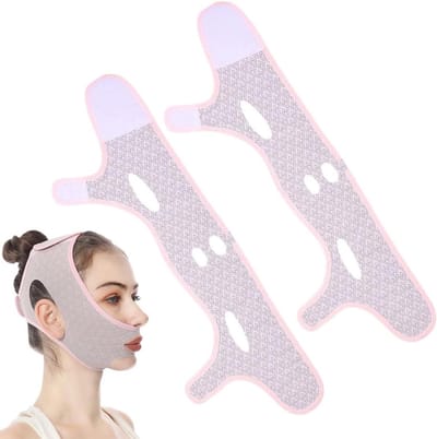 2 Stuks Gezichts Sculptuur Slaapmasker voor een V-vormig Gezicht - Ideaal voor Alle Gezichtsvormen en Verbetering van de Huidstructuur