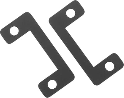Sluitplaat Set - U-vormige Plaat - Deur Beveiligen - Universele Montage - 2 Stuks Zwart - Zwart