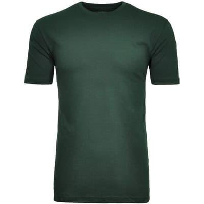 Ragman T-Shirt Uni Round Neck Single Jersey Donker Groen / male