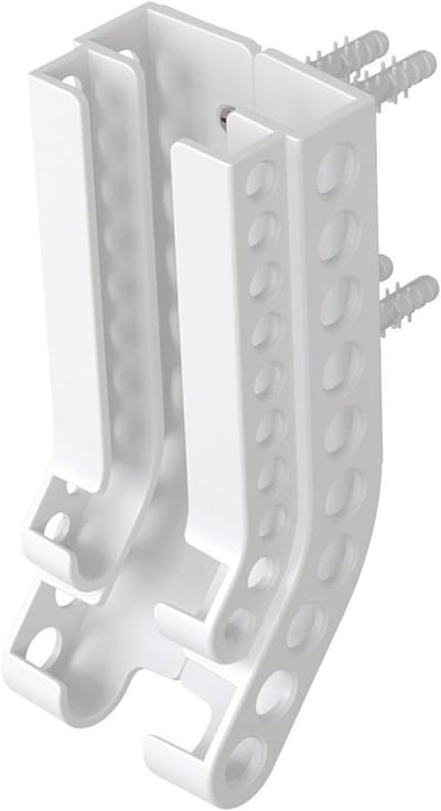 Batterijhouder Wandmontage - Accu Organizer - Batterijen Opbergen - Houdt 20 Batterijen - 14 x 35 cm - Wit