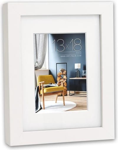 ZEP - Houten Fotolijst Niki Wit voor foto formaat 10x15 of 15x20 - V5968W