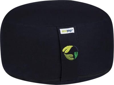 Meditatiekussen eco Zwart rond standaard 13-15cm - Ecoyogi | Yoga kussen - GOTS gecertificeerd