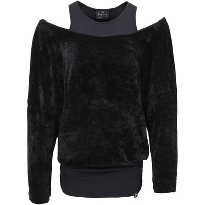 Forplay Shirt met lange mouwen - Bella - S tot XXL - voor Vrouwen - paars-zwart