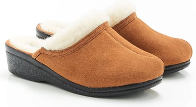 Damart - Muiltjes met binnenkant van zuiver wol - Dames - Bruin - 37
