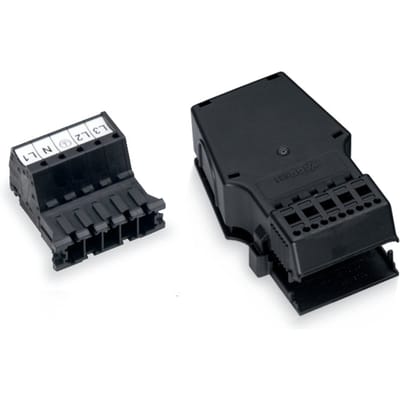 Wago 5 Polige Trekontlasting Connector 6mm Zwart - 831-3205/1020-004 [5 Stuks]