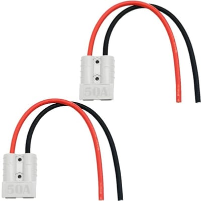 50A Batterijaansluiting met 10 AWG Siliconen Draad – Snelaansluiting en Scheidingsstekker