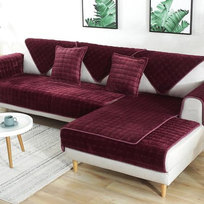 Verdikte Flanel Sofa Kussen Universele Effen Kleur Pluche Antislip Woonkamer Sofa Hoes Warm Ademend Sofa Rug Handdoek 70x120cm 1pcs