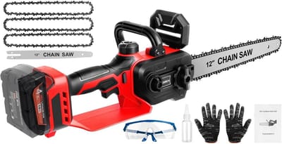 Draadloze Kettingzaag - Handzaam Gereedschap - Snoeien van Bomen - Borstelloze Motor - 12 Inch