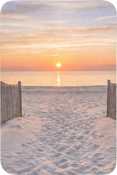 Badmat 60x90 cm - Antislip - Zonsondergang - Strand - Zand - Badmatten voor badkamer - Badkamermat - Douchemat - Badkamer mat