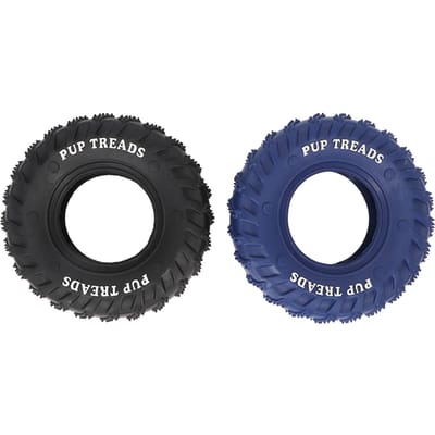 2 Pièces Pneu en Caoutchouc Bleu Noir Jouet à Mâcher pour Chien Caoutchouc Sûr Forme de Pneu Jouet à Mâcher pour Animaux de Compagnie pour Chiens Moyens Grands black