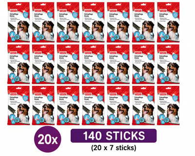 Dentastix Medium / Groot Hond Gebitsverzorging Voordeelpak 20x Beaphar Dental Sticks Hondensnack Tandverzorging Anti Tandplak Frisse Adem Kauwsnack Mega Bulk Multipack 140 Stuks