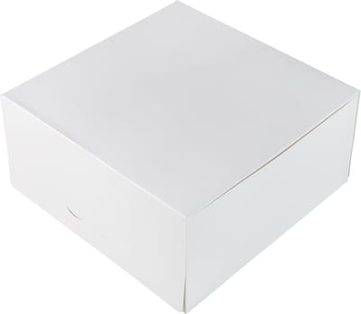 BrandNewCake® Taartdoos - 21x21x10 cm - Taartdoos Karton - Cakedoos - 3 Stuks - Wit