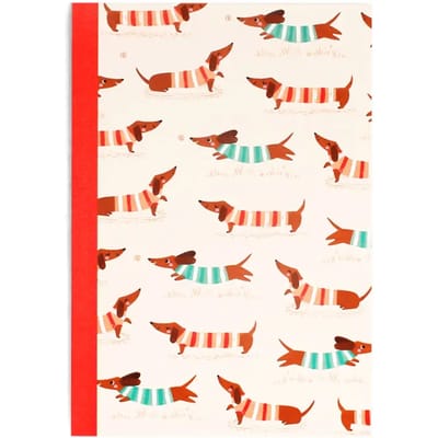 Notitieblok a5 motief Rex London Chien Saucisse