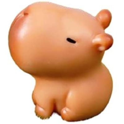 Figurine Capybara Jouets Simulation Poupée Capybara Kawaii Animaux Anime Figurines Poupées Pour Décoration de Chambre Cadeau d'Anniversaire pour Enfants beige