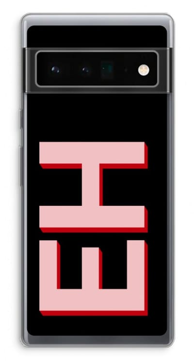 Gepersonaliseerd - Case Company® - Hoesje geschikt voor Google Pixel 6 Pro hoesje - Monogram - Soft Cover Telefoonhoesje - Bescherming aan alle Kanten en Schermrand