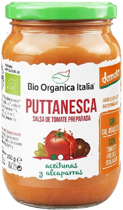 Bio Organica Italia Pastasaus Olijven En Kappertjes (350 gr)