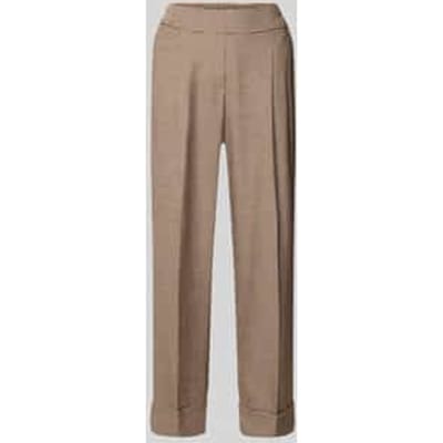 Broek met omslag en persplooien, model 'Maikito Pepita'