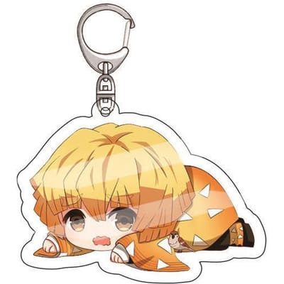 Anime Acryl Sleutelhanger Hanger Demon Slayer Kimetsu No Yaiba Accessoires Creatief Ornament Hangend Hanger Cadeau Voor Fans Cosplay beige