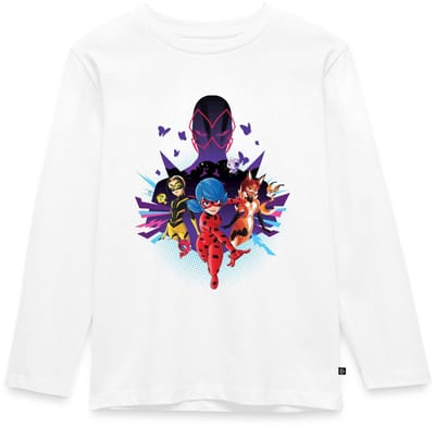 Miraculous Ladybug Superhelden vs Havikmot Premium T-Shirt Kinderen