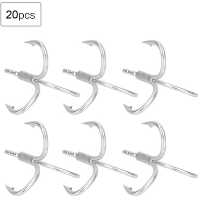 Vishaak Geslepen Met weerhaak Hoge Sterkte Metalen Dreg Haken Vishaak (20 stuks*6#)