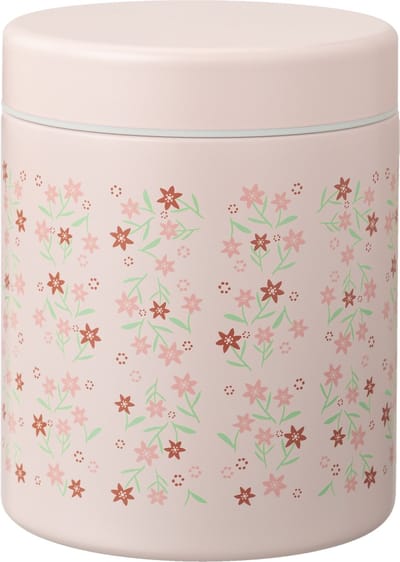 FreskThermos Lunchbox 500 ml - RVS Voedselcontainer – BPA-vrij – Lekvrije dop – Thermosbeker – Food Jar tot 6 Uur Warm – Lunchpot - Voedselpot - Roze - Garden Flowers