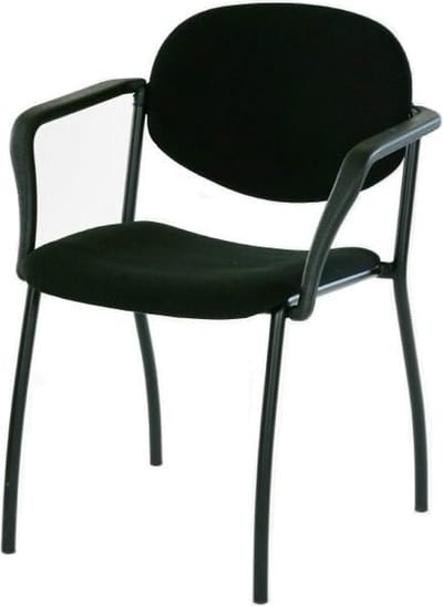 Vergaderstoel Ruby kleur Antraciet materiaal Stof Met armleuningen framekleur Chroom