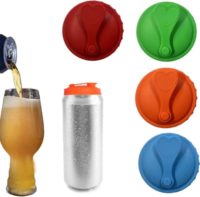 Kleurige Siliconen Deksel voor Blikjes, Herbruikbaar Drinkdeksel, Geschikt voor de Meeste Blikjes en Bier