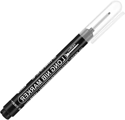 Diepgatmarkering Pen - Timmermanspen Lange - Precisie Markeren - Sneldrogende Inkt - 135 Mm Bereik - Zwart