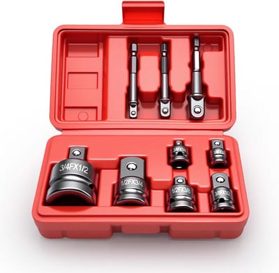 Dopsleutel Adapterset - Converter Kit - Gereedschap Omzetten - Kogelgreep Ontwerp - 9 Delig - Zwart