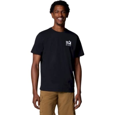 Graphic Short Sleeve Crew Neck T-Shirt for Everyday Wear - Black