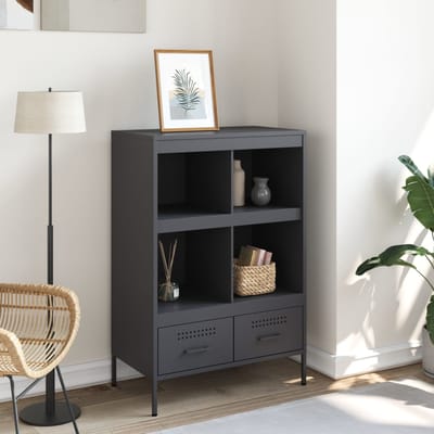 vidaXL - Hoge - kast - 68x39x101,5 - cm - staal - antracietkleurig