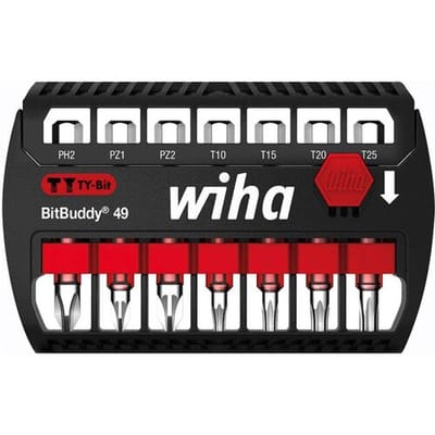 Wiha 42117 42117 Bitset 7-delig Kruiskop Phillips, Kruiskop Pozidriv, Binnen-Torx