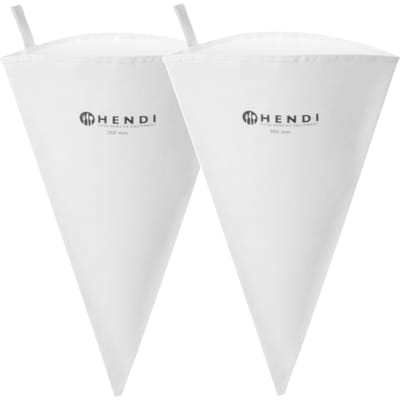 HENDI Spuitzakken katoen – uitkookbaar – met ophangoog – 350 mm – set van 2