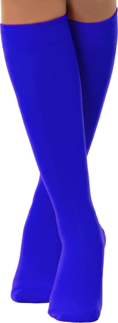 Partychimp Kniekousen Dames Carnaval Carnavalskleding Dames Carnaval Accessoires Verkleedkleren Volwassenen - Kobalt Blauw- Katoen/Polyamide/Elastaan - One-Size