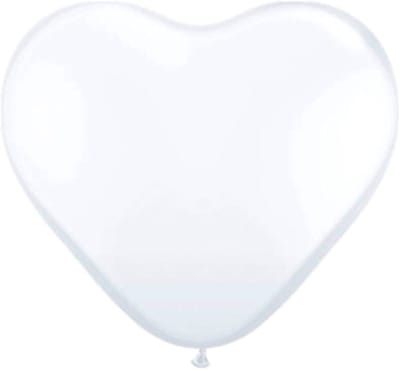 Folat - Ballonnen wit harten 30 cm (100 stuks)