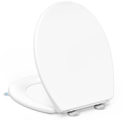 Toiletbril met Softclose Mechanisme en Handgreep - Ovaal, Wit, Snel Verwijderbaar