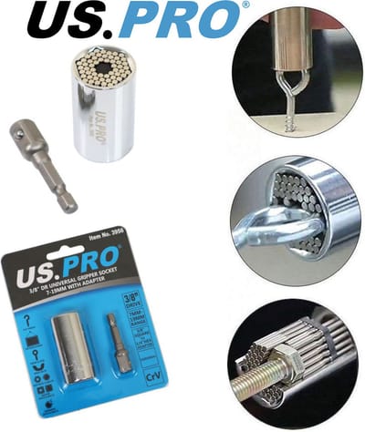 Universele Dop 'Gator Grip' 3/8" 7 tot 19 mm