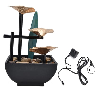 Ornements en fer forgé avec fontaine à eau courante, ornements Feng Shui pour la maison, meuble TV, bureau