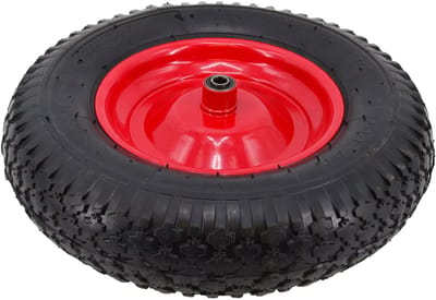 Awtools Serie - Kruiwagenwiel - Pneumatisch - Metalen Velg - Dubbele Kogellager