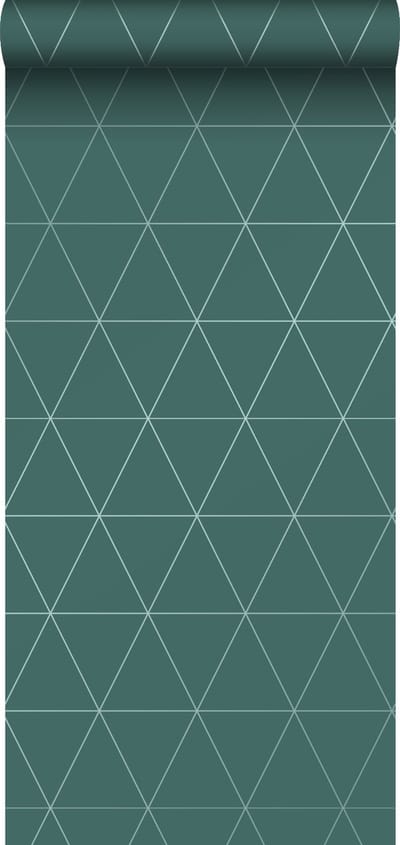 Origin Wallcoverings behang grafische driehoeken groen - 347717 - 0,53 x 10,05 m